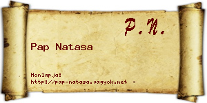 Pap Natasa névjegykártya
